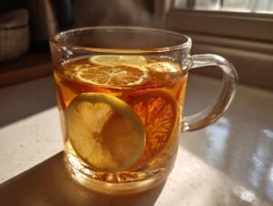 Amazing 45-Calorie Healthy Citrus Pear Ginger Detox Tea