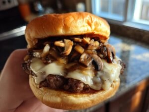 30 Minute Mushroom Swiss Burger Magic