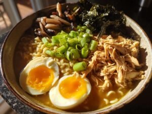 Amazing 450 Cal Nourishing Homemade Chicken Ramen