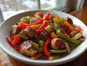 Amazing 1-Pan Chicken Sausage Bell Peppers