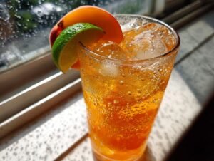 5 Minute Peachy Ginger Beer Mocktail Magic