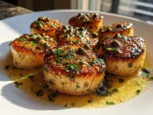 Amazing Scallops With Butter Lemon And Caper Sauce Recipe