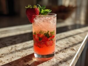 Amazing 10-Minute Strawberry Basil Pineapple Mocktail