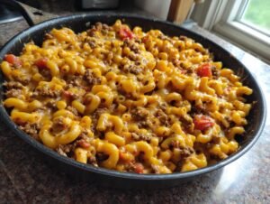 Amazing 35 Minute Cheeseburger Macaroni Skillet