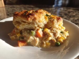 Amazing 50-Min Chicken Pot Pie With Biscuits