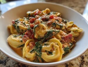 Amazing 25-min Creamy Spinach Tomato Tortellini