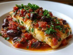 Amazing 30-Minute Fish Puttanesca Dinner