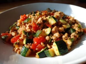 Amazing Ground Turkey And Zucchini Skillet in 35 Min