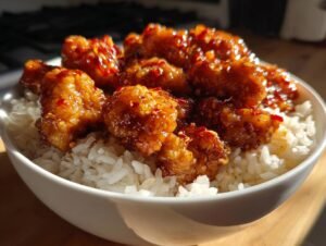 Amazing 25-Minute Honey Garlic Chicken Rice Bowl