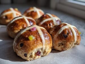 Divine 12 Hot Cross Buns With Candied Fruit