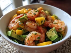 15-Minute Shrimp Avocado Mango Bowl Joy