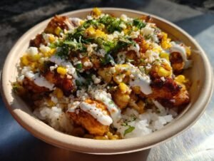 Amazing Street Corn Chicken Rice Bowl in 25 min