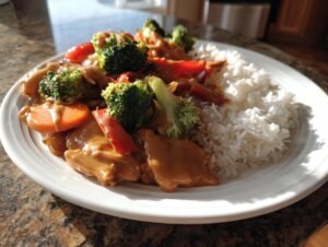 Amazing Vegetable Stir Fry With Peanut Sauce in 30